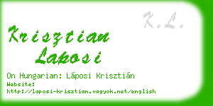 krisztian laposi business card